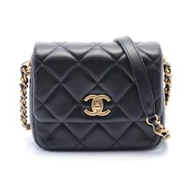 Chanel-Chanel Matelassé Schultertasche-Schwarz