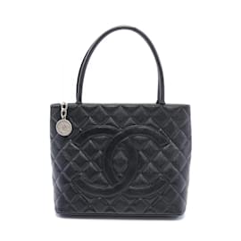 Chanel-Sac tote en peau de caviar Chanel-Noir