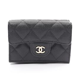 Chanel-Chanel Matelassé Klassische Kleine Geldbörse-Schwarz