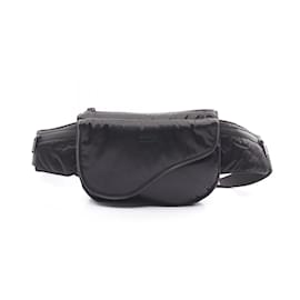 Christian Dior-Christian Dior Saddle Bag Waist Body Nylon-Black