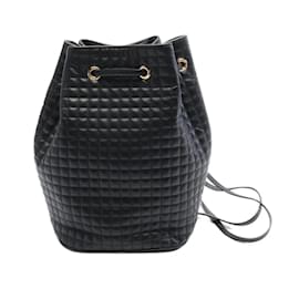 Céline-Bolsa de Ombro Celine C Charm-Preto