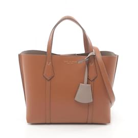 Tory Burch-Sac à main Tory Burch Perry Small Triple Compartment-Marron