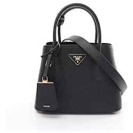 Prada-Bolsa de mão Prada Saffiano Couro-Preto