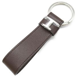 Tod's Brown Leather Keyring Brown