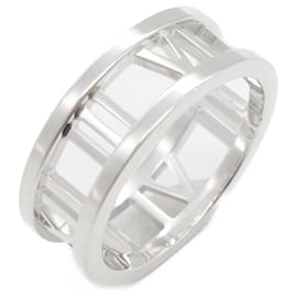 Tiffany & Co-Bague Atlas Tiffany & Co. en or blanc 18K-Argenté