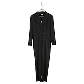 Sandro-Cotton jumpsuit-Black