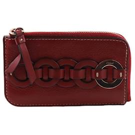 Chloé-Leather card holder-Red