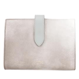 Céline-Celine Medium Leather Strap Wallet in Taupe-Beige