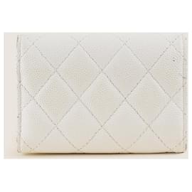 Chanel-Flap Coin Wallet-White