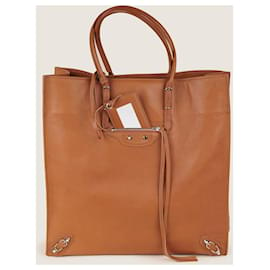 Balenciaga-Papier Shopping Tote-Brown