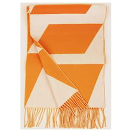 Hermès-Casaque Pile ou Face Muffler-Orange