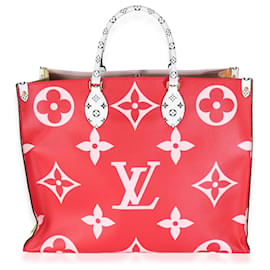 Louis Vuitton-Louis Vuitton Rouge Rose Monogram Giant Canvas Onthego GM-Multiple colors