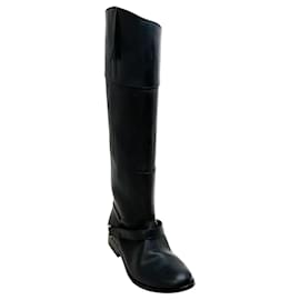 Golden Goose Deluxe Brand-Golden Goose Deluxe Brand Black Leather Charlie Boots-Black