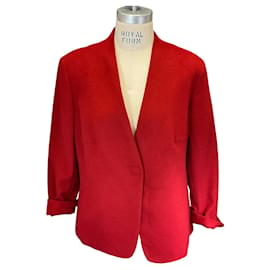 Akris Punto-Akris Punto Red Wool and Angora Jacket-Red