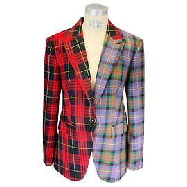 Blazer a quadri misto a un bottone Roberto Cavalli Multicolore