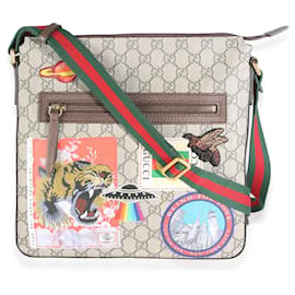 Gucci-Gucci Soft GG Supreme Monogram Courrier Web Medium Flat Messenger-Multiple colors