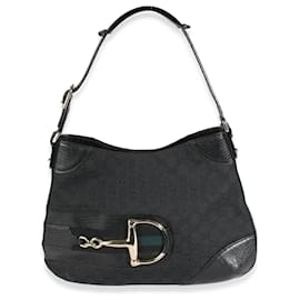 Gucci-Gucci Sac Hobo Hasler en Toile GG Noire-Noir