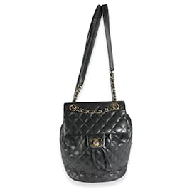 Chanel-Chanel Black Quilted Calfskin Urban Spirit Backpack-Black