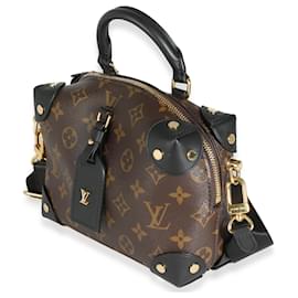 Louis Vuitton-Louis Vuitton Petite Malle Souple en toile monogramme noire-Marron,Noir