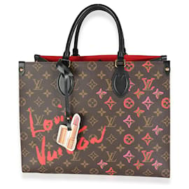 Louis Vuitton-Louis Vuitton Fall In Love Monogram Canvas Onthego MM-Brown,Black