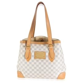 Louis Vuitton-Louis Vuitton Damier Azur Toile Hampstead GM-Bleu,Beige