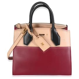 Louis Vuitton-Louis Vuitton Beige Bordeaux Calfskin City Steamer PM-Black,Beige,Dark red