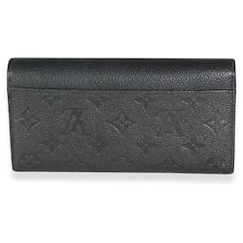 Louis Vuitton-Louis Vuitton Black Monogram Empreinte Sarah Wallet-Black