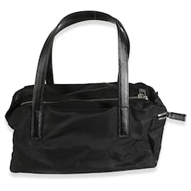 Prada-Prada Black Tessuto Nylon Small Bowler Bag-Black