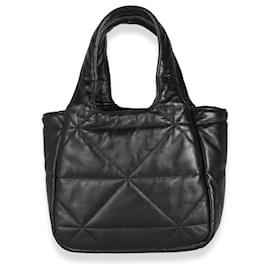 Prada-Prada Petit Tote en Nappa Matelassé Noir Triangle-Noir