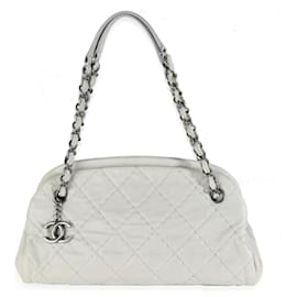 Chanel-Chanel 11P Silver Iridescent Calfskin Just Mademoiselle Bowling Bag-Other