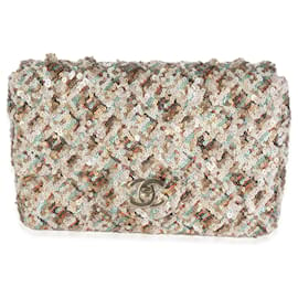 Chanel-Chanel Gold Multicolour Sequin Small Single Flap Bag-Multiple colors