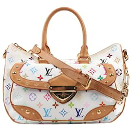 Louis Vuitton-Louis Vuitton White Monogram Multicolor Rita 2Way Handbag M40125-Multiple colors