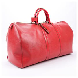 Louis Vuitton-Louis Vuitton Epi Leather Keepall 50 Travel Bag in Red M42967-Red