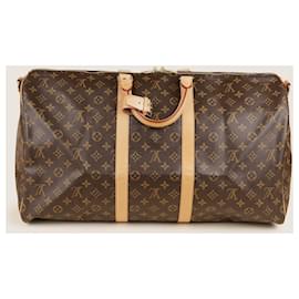 Louis Vuitton-Sac Keepall 55 Bandoulière-Marron