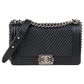 Chanel-Medium Boy Bag-Black