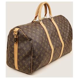 Louis Vuitton-Keepall 50 Bandoulière Bag-Brown