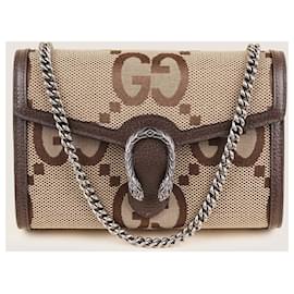 Gucci-Dionysus Chain Wallet-Brown