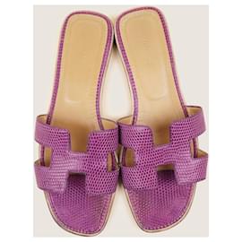 Hermès-Oran Sandals 39-Purple