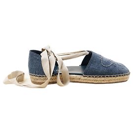 Prada Denim-Espadrilles 40 Blau