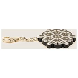 Chanel-Pearl Print Keychain-Black