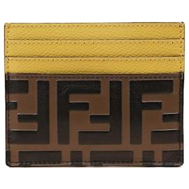 Fendi-FF Card Holder-Brown