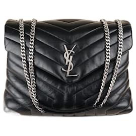 Saint Laurent-Medium LouLou Shoulder Bag-Black