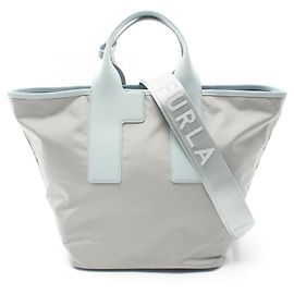 Bolsa Tote Furla Piuma L Marrom Azul