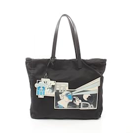 Prada Comic Patch Tote Bag Black