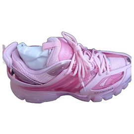 Tênis Balenciaga de couro rosa Rosa