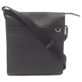 Bulgari Sac à épaule en cuir noir Bvlgari Noir