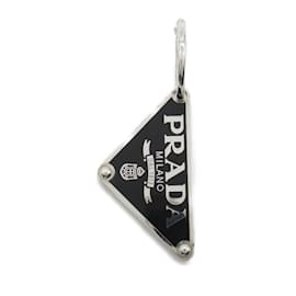 Prada-Prada PRADA Symbol Right Ear Pendant Earrings-Black,Silvery