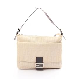 Fendi-Fendi Mamma Bucket Zucca Shoulder Bag-Brown,Cream