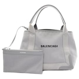 Balenciaga-Balenciaga Navy Cabas Tote Bag-Brown