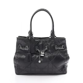 Christian Dior-Sac fourre-tout en cuir noir Christian Dior-Noir